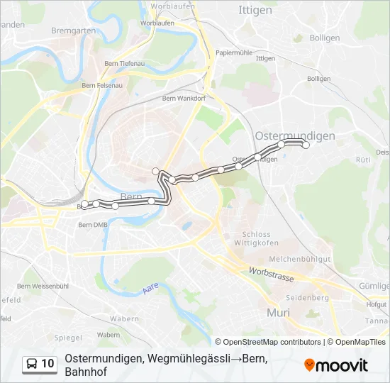 10 Bus Line Map
