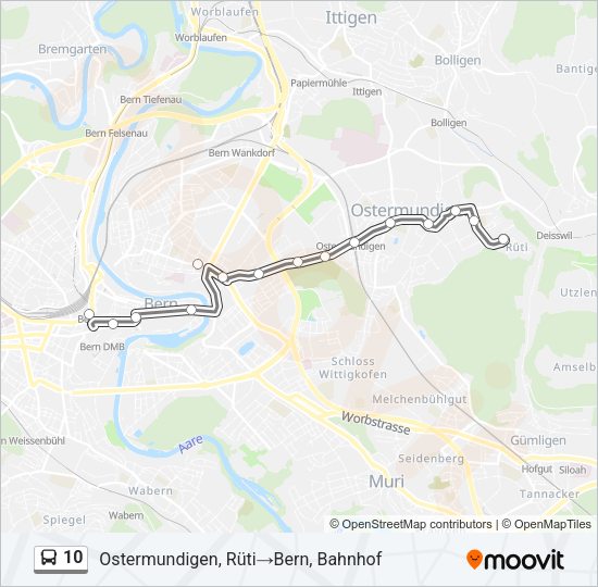 10 Bus Line Map