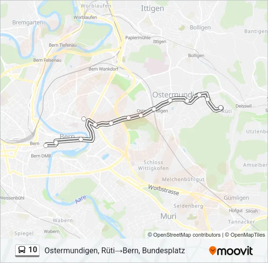 10 Bus Line Map