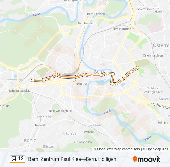 12 Bus Line Map