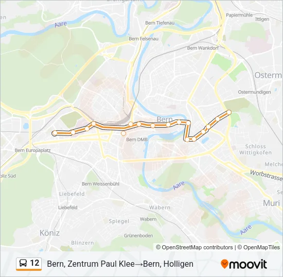 12 Bus Line Map