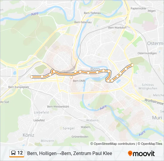 12 Bus Line Map