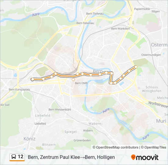 12 Bus Line Map