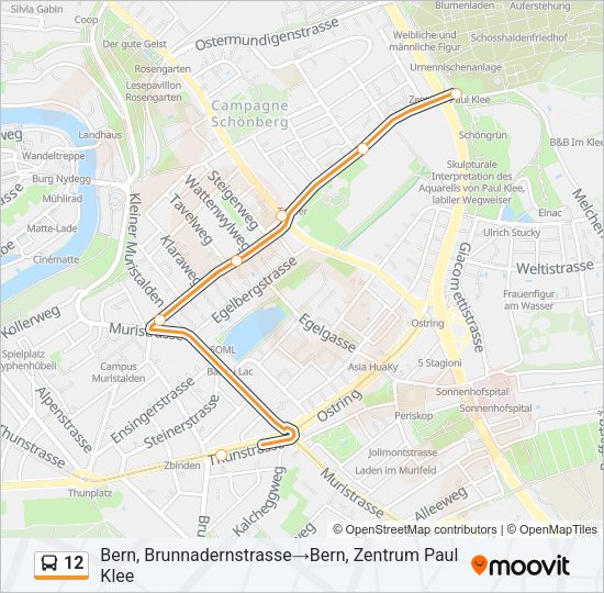 12 Bus Line Map