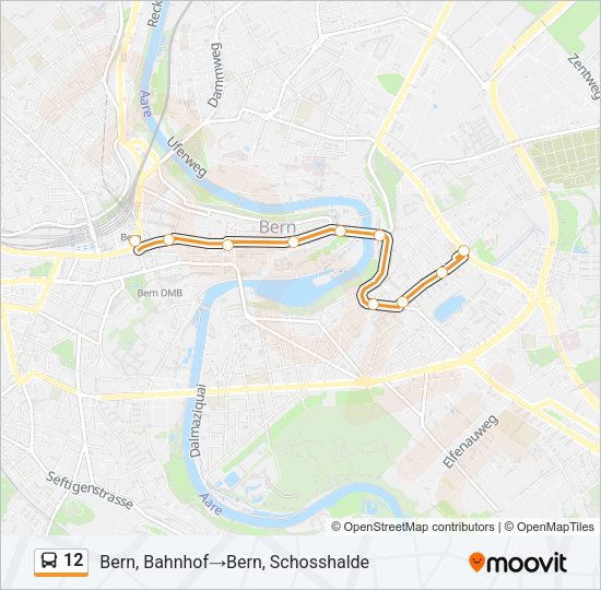 12 Bus Line Map