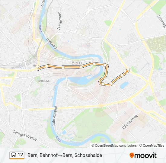 12 Bus Line Map