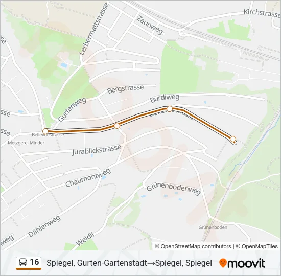 16 Bus Line Map