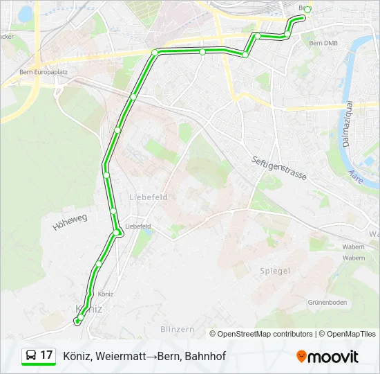17 Bus Line Map