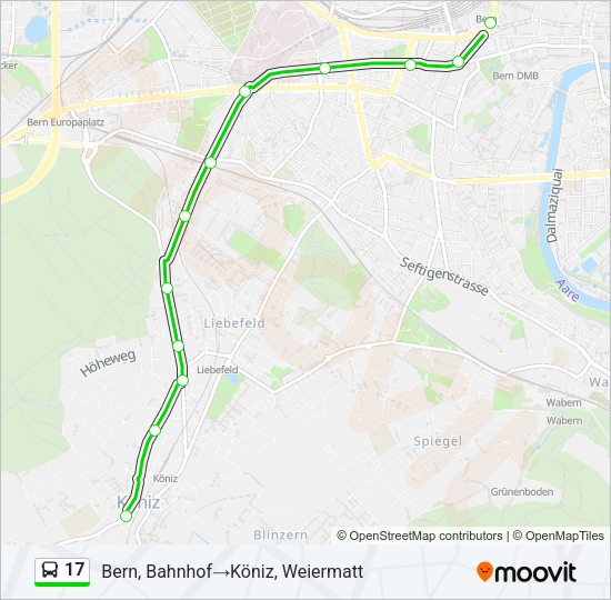17 Bus Line Map