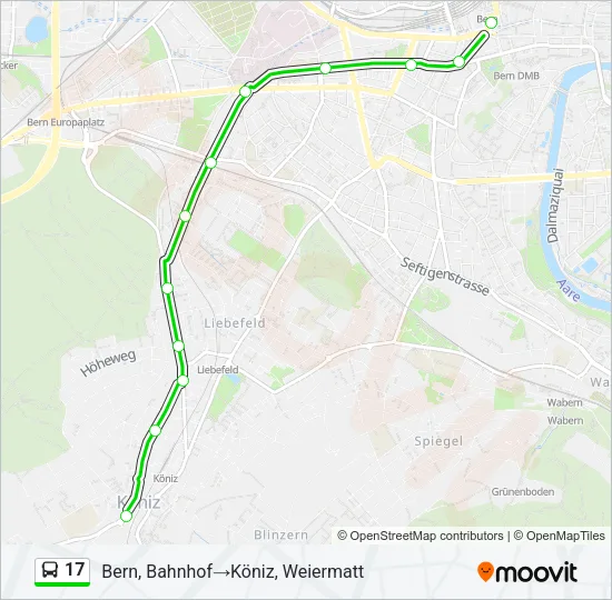 17 Bus Line Map