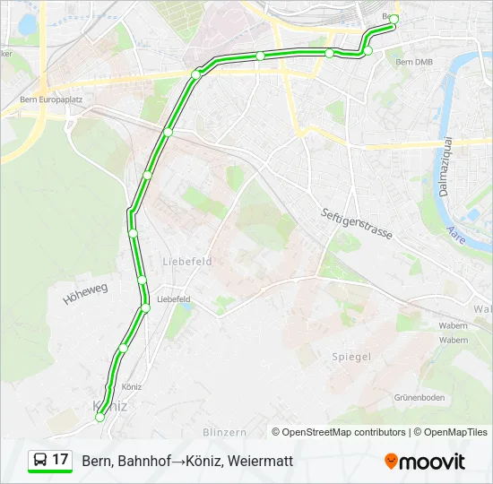 17 Bus Line Map