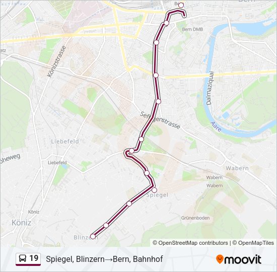 19 Bus Line Map