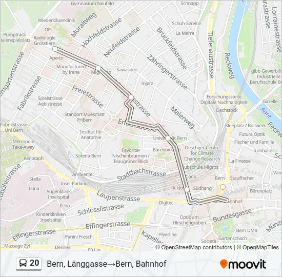 20 Bus Line Map