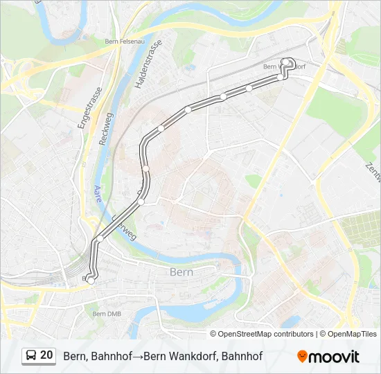 20 Bus Line Map