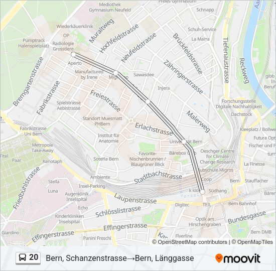20 Bus Line Map