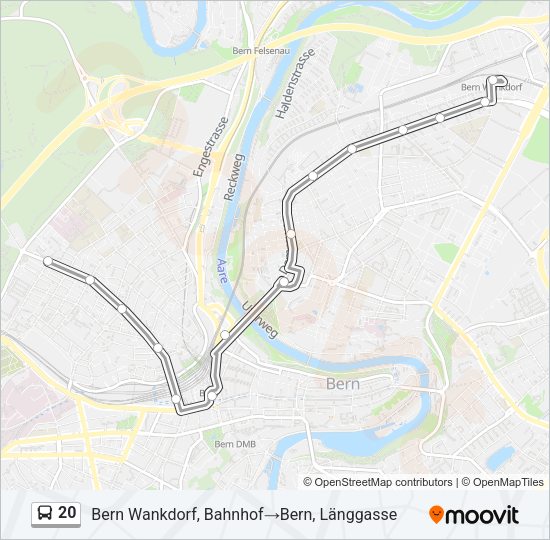 20 Bus Line Map