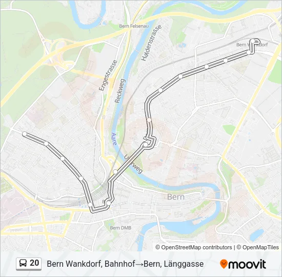 20 Bus Line Map