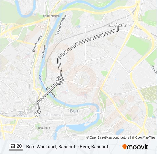 20 Bus Line Map