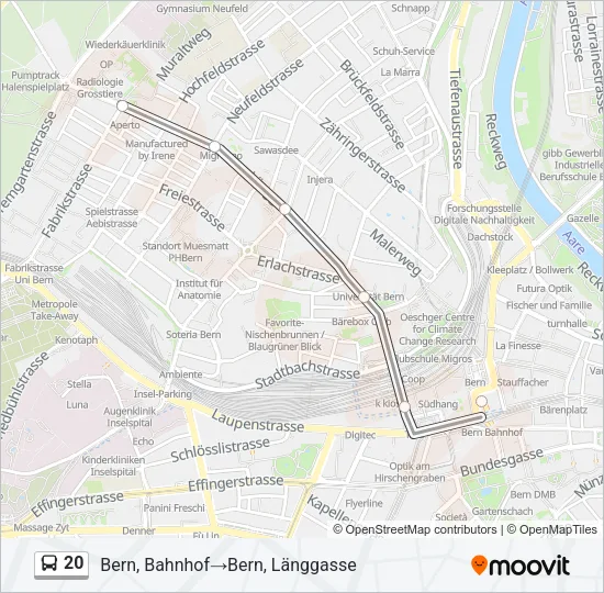 20 Bus Line Map