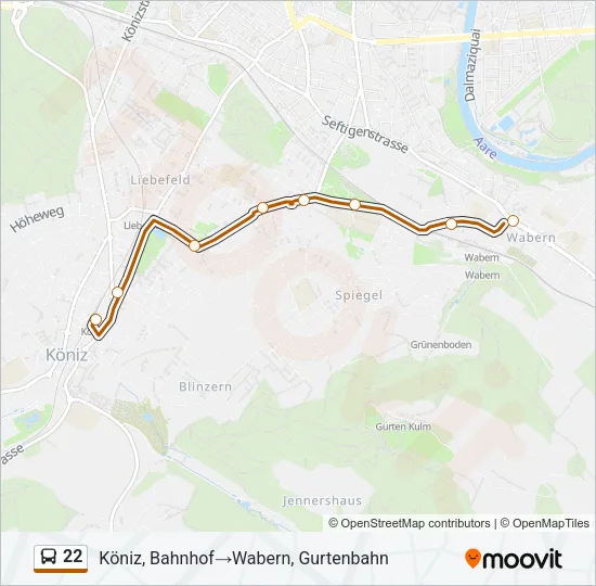 22 Bus Line Map