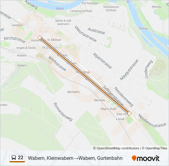 22 Bus Line Map