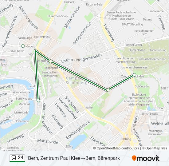 24 Bus Line Map