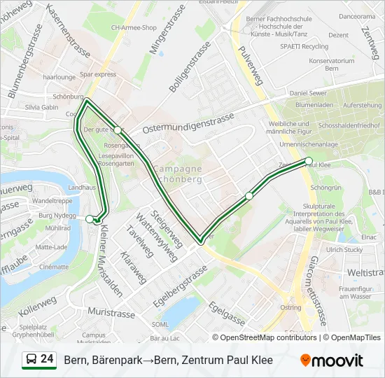24 Bus Line Map