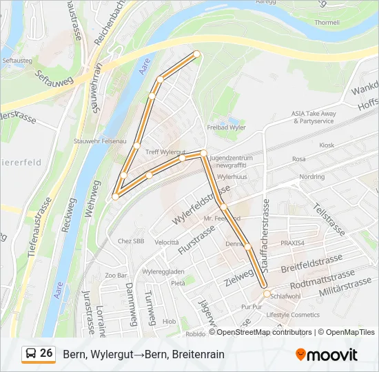 26 Bus Line Map