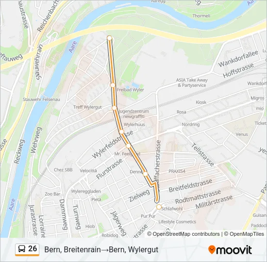 26 Bus Line Map