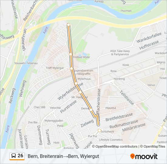 26 Bus Line Map