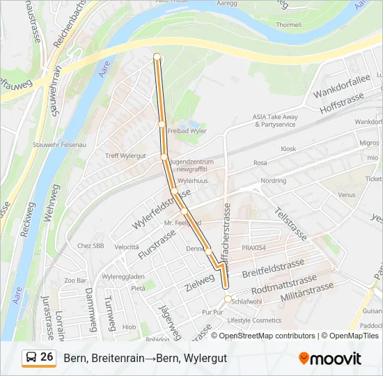 26 Bus Line Map