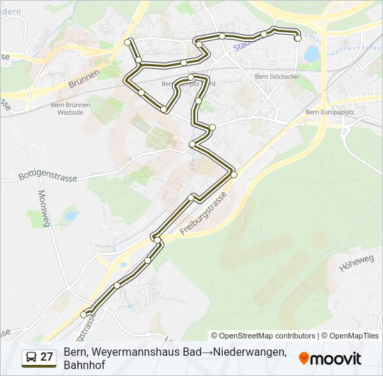 27 Bus Line Map