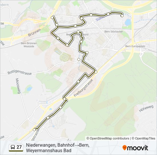 27 Bus Line Map