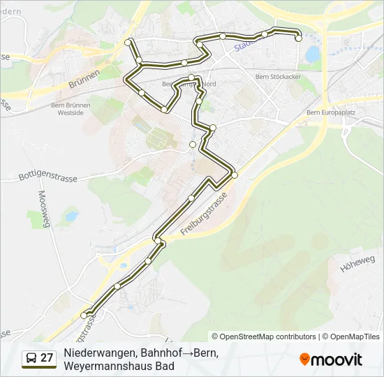 27 Bus Line Map