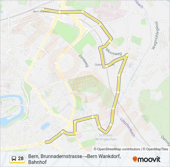 28 Bus Line Map