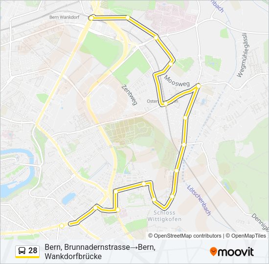 28 Bus Line Map