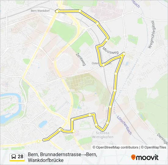 28 Bus Line Map