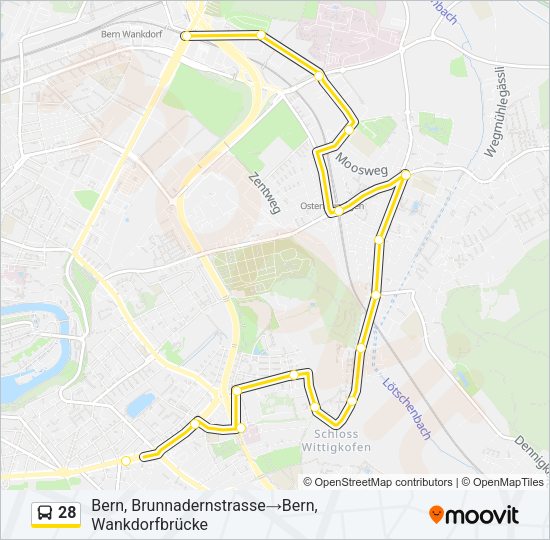 28 Bus Line Map