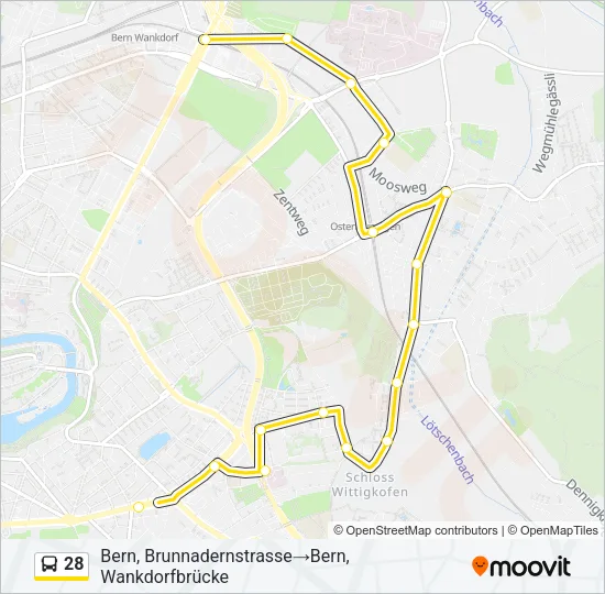 28 Bus Line Map
