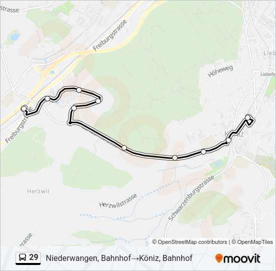 29 Bus Line Map