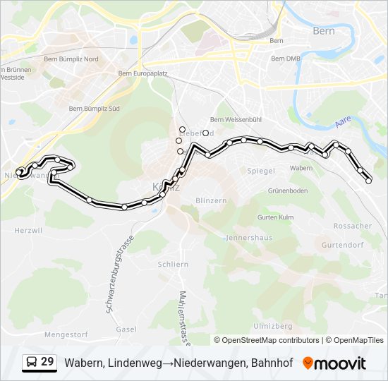29 Bus Line Map