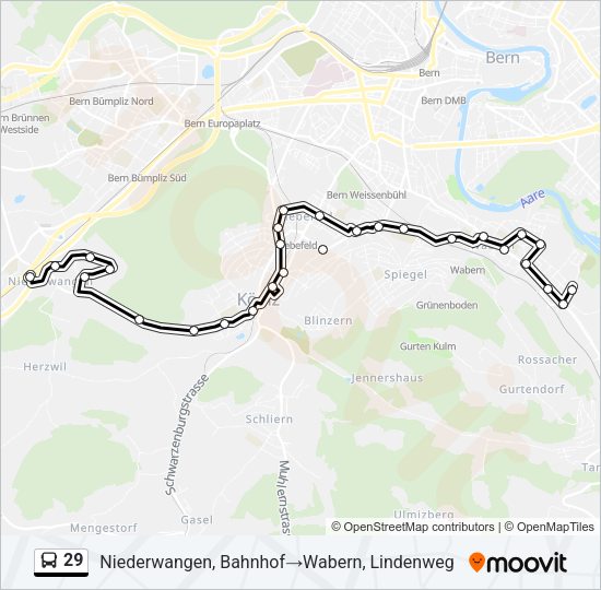 29 Bus Line Map