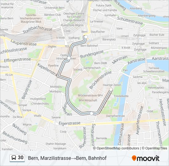 30 Bus Line Map