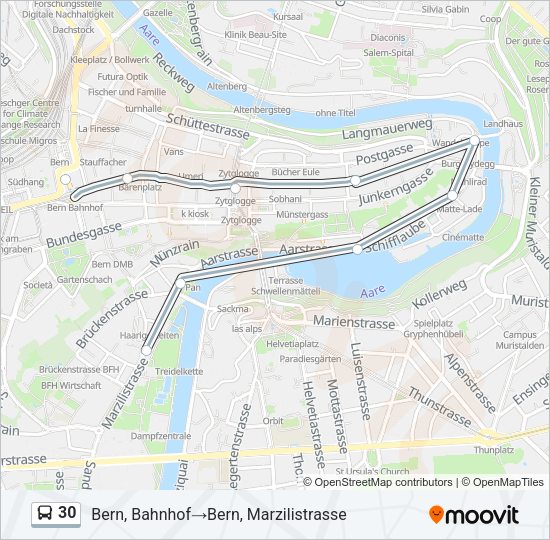 30 Bus Line Map