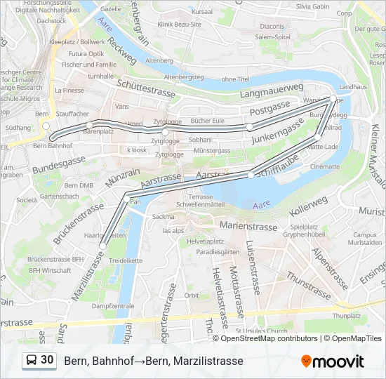 30 Bus Line Map