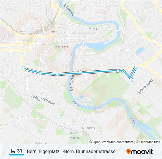 31 Bus Line Map