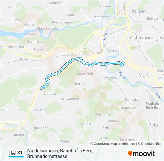 31 Bus Line Map