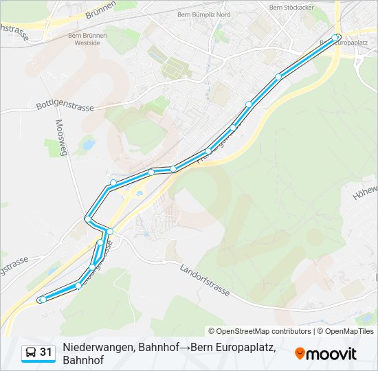 31 Bus Line Map
