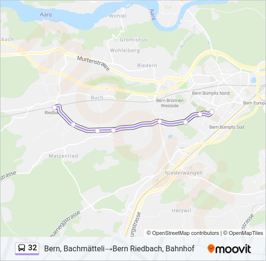 32 Bus Line Map