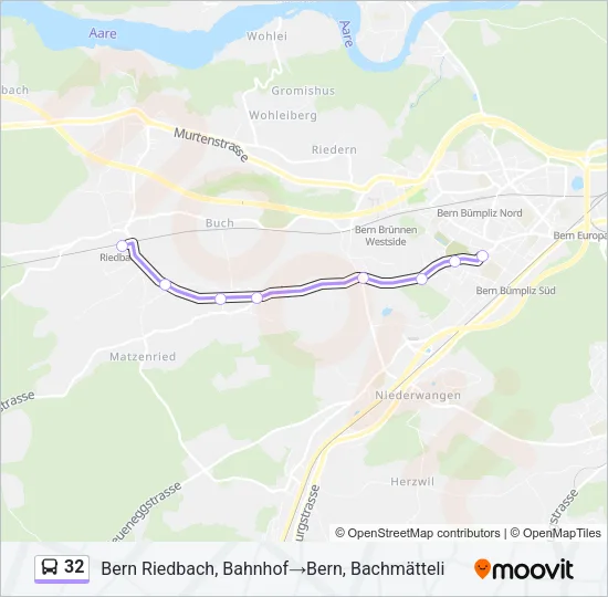 32 Bus Line Map